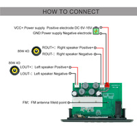 Modul Amplifier Daya Digital 12V 24V 80W+80W, Papan Mikrofon, Pemutar MP3, Wireless BT