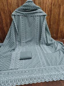 Tissu Georgette de matières premières textiles de qualité exportatrice pour la fabrication de tissus Salwar Kameez et pakistanais pour vêtements - Product Image 3