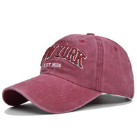 Gorra de béisbol deportiva Unisex ajustada algodón lavado color lavado 6 paneles bordado 3D clásico vintage al por mayor