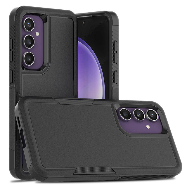 For S25 Edge Cross-Border Applicable Two-In-One Anti-Drop Phone Case Dual-Layer PC TPU Armor Matte Finish Camera Protector
