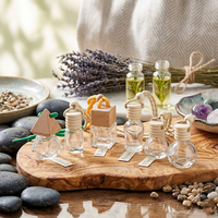 Diffuseur de voiture de luxe, flacon vide avec bouchon en bois, diffuseur d'air en verre cristal pour voiture, logo personnalisé OEM, aromathérapie, décoration suspendue
