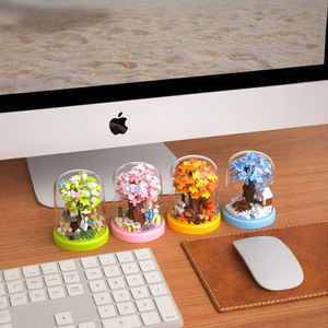 Mini 3D Câu Đố tự làm nhựa đồ chơi bàn xây dựng khối xây dựng cho trẻ em bốn mùa cây nhà và trang trí - Product Image 4