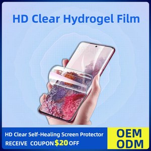 Protection d'écran en <span class=keywords><strong>verre</strong></span> pour iPhone 14 15 13 12 Pro Max, anti-rayures, incassable, film hydrogel TPU transparent HD facile à poser - Product Image 2