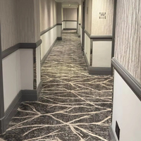 Hotel-Lobby & Flur Wendbarer Waschbarer Hochflor-Teppich mit Geometrischem Muster - 4m Breite Großbestellung