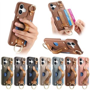 เคสหนังแบบกระเป๋าสตางค์พร้อมสายคล้องข้อมือสุดหรูสำหรับ <span class=keywords><strong>iPhone</strong></span> 17 16 15 14 13 11 Pro / 8 PLUS 13 12 MINI XR x ฝาหลังที่ใส่บัตร - Product Image 1