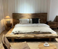 AJJ-Q393 Nouveau lit double en bois massif chinois pour chambre d'hôtes