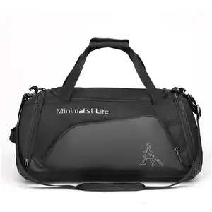 Borsa da viaggio con Logo personalizzato borsone da viaggio per Sneaker da viaggio sportivo impermeabile di grande capacità con scomparto per scarpe