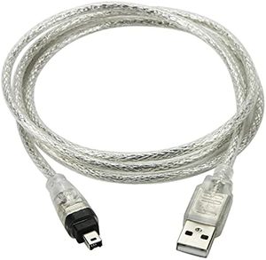 สายเคเบิลอะแดปเตอร์ USB 2.0 ถึง IEEE 1394 มินิ 4 พิน ไฟร์ไวร์ ดีวี ยาว 5 ฟุต - Product Image 1