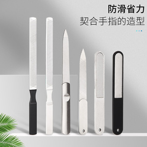 Stainless Steel Nail File 8.5cm 180 Grit Durable For Elderly Gray Nails - Product Image 4