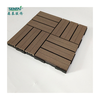 Baldosas WPC de 310*310*22 mm para Jardín Hágalo Usted Mismo de Fácil Instalación con Sistema de Clic Entrelazado, Loseta de Composite para Exterior de Madera y Plástico para Terrazas WT02SAC
