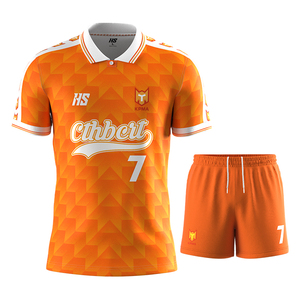 Personalizado naranja equipo de fútbol Jersey sublimación impresión diseño clásico transpirable equipo de fútbol uniforme - Product Image 3