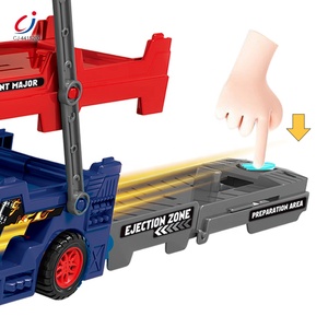 Chengji รถคอนเทนเนอร์ของเล่นรถบรรทุกโลหะของเล่นสามชั้นพับได้หนังสติ๊กรถรับของเล่นรถบรรทุกของเล่น - Product Image 5