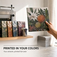 Pochette d'album carrée en papier d'art recyclable avec estampage à chaud, design gaufré, vernis sélectif UV et pelliculage mat, avec pochette intérieure antistatique