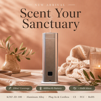 Diffuseur d'arômes rechargeable sans eau 100 ml, nébuliseur d'huiles essentielles pures, minuterie 8h, pour la maison, la chambre, le bureau, cadeau, OEM, noir, argent