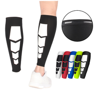 Manchons élastiques de compression pour mollets de sport Protège-tibia/protection en nylon Soutien de football Attelle de jambe/Attelle de mollet Protection sportive Polyester
