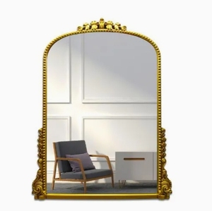 Miroir de dressing rétro européen de luxe classique antique pour chambre à coucher, salon, porche, <span class=keywords><strong>cheminée</strong></span>, miroir de décoration murale de couloir - Product Image 1