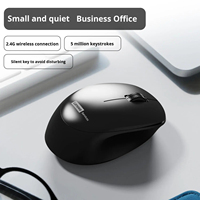 Mouse Nirkabel Lenovo N260 Asli 2.4GHz Mouse Optik Kantor untuk Komputer Desktop Laptop PC
