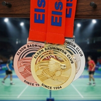 Fabricant de médailles personnalisées en métal, Marathon, cyclisme, Badminton, championnat de sport, prix de course, or, 3D, médaille avec ruban