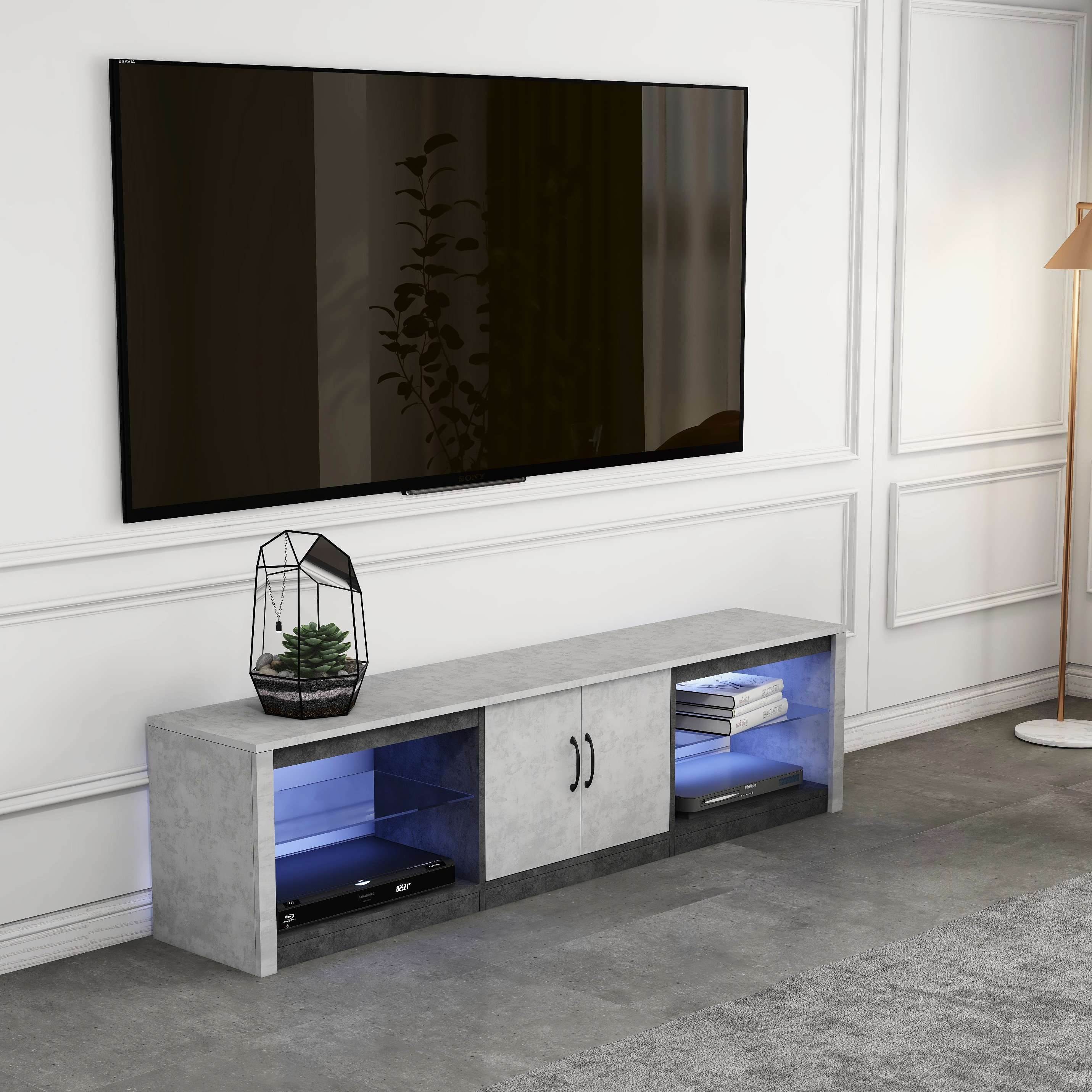 Nieuw Design Plasma Tv Kast Ontwerpen Moderne Massief Houten Tv Bank Woonkamer Beweegbare Nordic Tv Stand