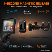Bestsonic Reproductor Multimedia para Motocicleta de 7'' con Cámara Dual 4K, Apple Carplay Inalámbrico, Android Auto, Navegación GPS para Motocicletas