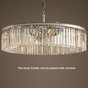 American Design Chandelier <b>Lamp</b> Home Hotel Black Round <b>Large</b> K9 Crystal Chandeliers Lighting - Product Image 3