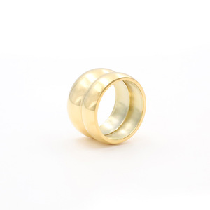 Minimalist Double <b>Ring</b> <b>Titanium</b> Steel Geometric Shape Unisex Fashion Jewelry Gift - Product Image 5