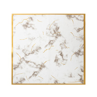 Papier d'emballage floral en gros JOSI Phnom Penh, imperméable, PE double face, motif marbre, recyclable, 57x57cm