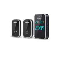 Kinetic Series 2T295-BS Smart Doorbell Conception de surface en verre haute lumière avec horloge et affichage de la température et de l'humidité