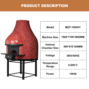 Horno de pizza Napoli Horno de ladrillo comercial Pizza Napoli Hornos de pizza eléctricos al aire libre para la venta - Product Image 2