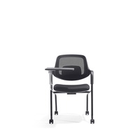 Chaise d'attente JOHOOFURNITURE avec tablette d'écriture, vente en gros, chaise de bureau pour la maison et le bureau, coussin épais confortable