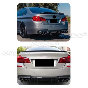 สปอยเลอร์กันชนหลังรถยนต์แบบดิฟฟิวเซอร์สีดำเงา สำหรับตกแต่ง BMW ซีรีส์ 5 รุ่น F10 F18 ปี 2010-2016 อุปกรณ์ตกแต่งรถยนต์ - Product Image 6