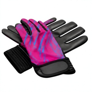 Gants gaéliques à doigts entiers, motif rose et bleu, en PU, antidérapants, pour l'extérieur, unisexes, toutes saisons, fermeture à boucle et crochet - Product Image 1