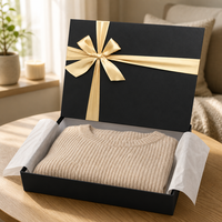 Dossiers cadeaux de luxe personnalisés pour vêtements, en carton ondulé recyclé, avec finition brillante/mate et vernis UV, pour chemises et vêtements