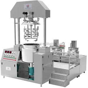 Máquina emulsionadora al vacío homogénea de botella de elevación hidráulica a precio de fábrica para cosméticos, venta al por mayor