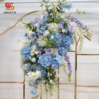 Hydrangea bunga hidrangea, taplak lantai panjang bunga untuk bayi, lorong pernikahan elegan, bunga