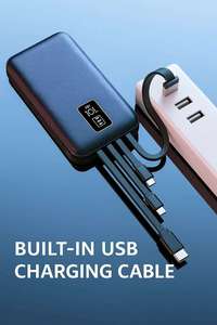 2024 מיני בנק כוח 20000 mah מטען חשמל 4 ב-1 נייד עם כבל נתונים דק במיוחד בנק כוח קטן 10000 mah - Product Image 4