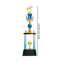 Trophée personnalisé pour la course hippique, Étoile nomade de la course au galop, Trophée créatif en plastique en gros avec gravure