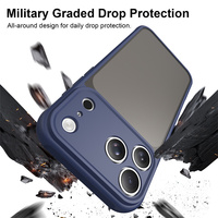Étui de téléphone portable antichoc et étanche en TPU+PC pour 17/17 Pro/17 Pro Max avec coins renforcés et finition mate