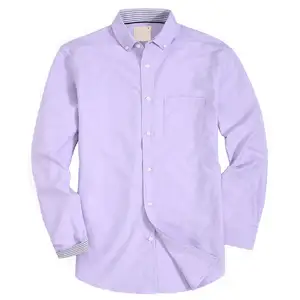 2020 핫 세일 최신 셔츠 디자인 고품질의 긴 소매 코튼 옥스포드 캐주얼 셔츠 남자