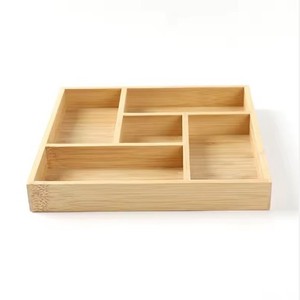 Bamboo <b>Drawer</b> <b>Storage</b> <b>Box</b> Rectangle Office Organizer Study Desk Tidy 1L Capacity Standing Type - Product Image 5