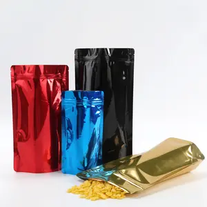 Een Kant Doorzichtige Kleine Doorzichtige Ziplock Tas Food Grade Zip Lock Zakken Voor Verpakking Stand Up Pouch Bopp Candy Bags Custom 80z