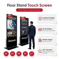 Écran d'affichage numérique LCD 43 pouces, Android, sur pied, équipement publicitaire d'intérieur