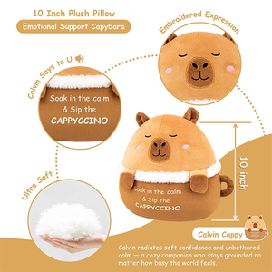 Cuscino Peluche Capibara Ultra Morbido di Alta Qualità, Giocattolo Creativo a Forma di Tazza di Caffè da 10 Pollici, Regalo Divertente per Bambini e Amici - Product Image 3