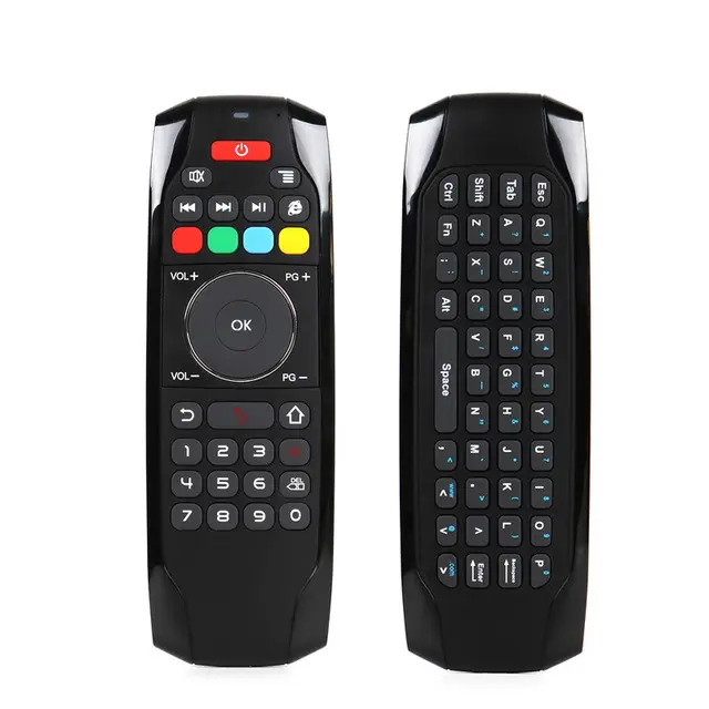 (ready stock)TV computer projector Android tvbox universal remote control 77key double-sided six-axis air mouse remote control