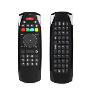 mainan tv box Suppliers-(Ready Stock) TV Komputer Proyektor Android Tvbox Universal Remote Control 77key Dua Sisi Enam Sumbu Air Mouse Remote Control