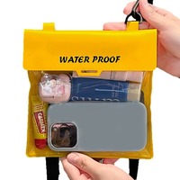 Pochette étanche pour téléphone en PVC, fonctionnalité tactile, sac de rangement étanche de grande capacité pour l'extérieur, natation, rafting