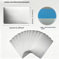 En stock, cartes de visite rectangulaires en acier inoxydable brossé, gravées au laser, vierges, à personnaliser, origine Wenzhou