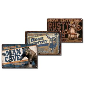 Vente en gros d'affiches drôles de poulets et de pêcheurs en métal pour la décoration murale de la maison de la ferme, faciles à suspendre - Product Image 1