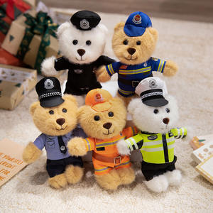 Promotionele Politie-Uniform 18Cm Beer Pluche Sleutelhanger Mini Teddybeer Mini Pluche Speelgoed Op Maat Knuffel - Product Image 5