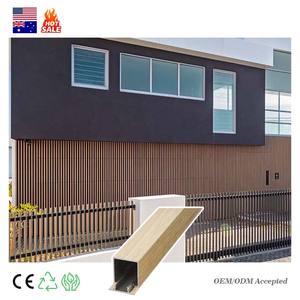 <span class=keywords><strong>Bardage</strong></span> d'écran en aluminium de panneau de mur extérieur de bâtiment de façade de lattes en <span class=keywords><strong>bois</strong></span> de grain - Product Image 4